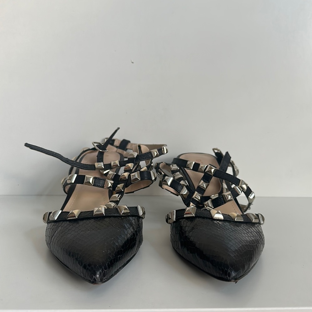 BCBGeneration Niro-X black leather pumps FREE shipping